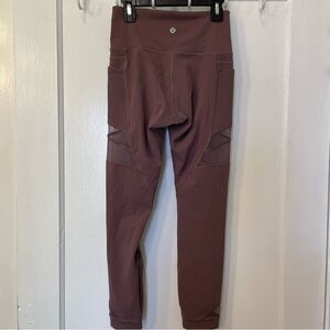 Lululemon Mesh In Motion Crop *23" Antique Bark Leggings